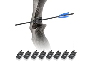 Pawfly 8 Pcs Arrow Rest for Recurve Bows, Right Hand Archery Arrow Rest with Adhesive Back, Plastic Recurve Bow Arrow Rest, Recurve Bow Accessories for Hunting Shooting Targeting, Black