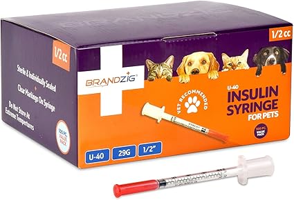 Amazon Com Brandzig U 40 Pet Insulin Syringes 29g 1 2cc 1 2 100 Pack Health Personal Care