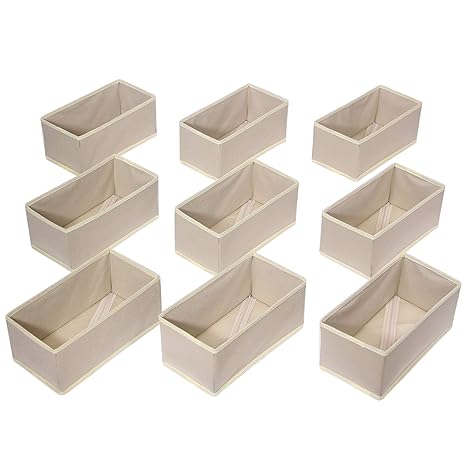 Dimj 8 Pack Foldable Storage Boxes Closet Storage Bins Dresser