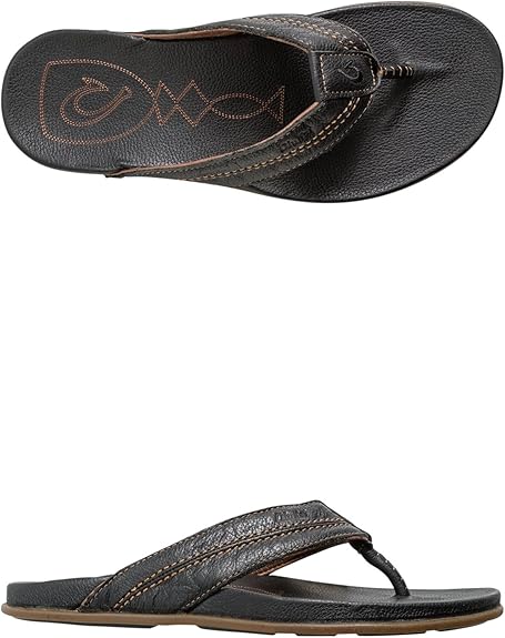 olukai mens flip flops