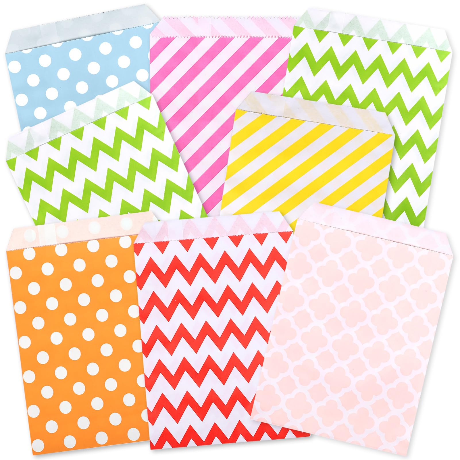 KESOTE 100 Pcs Mini Sweet Bags - Colored Paper Bags for Wedding, Baby Shower, Birthday & Party Celebrations