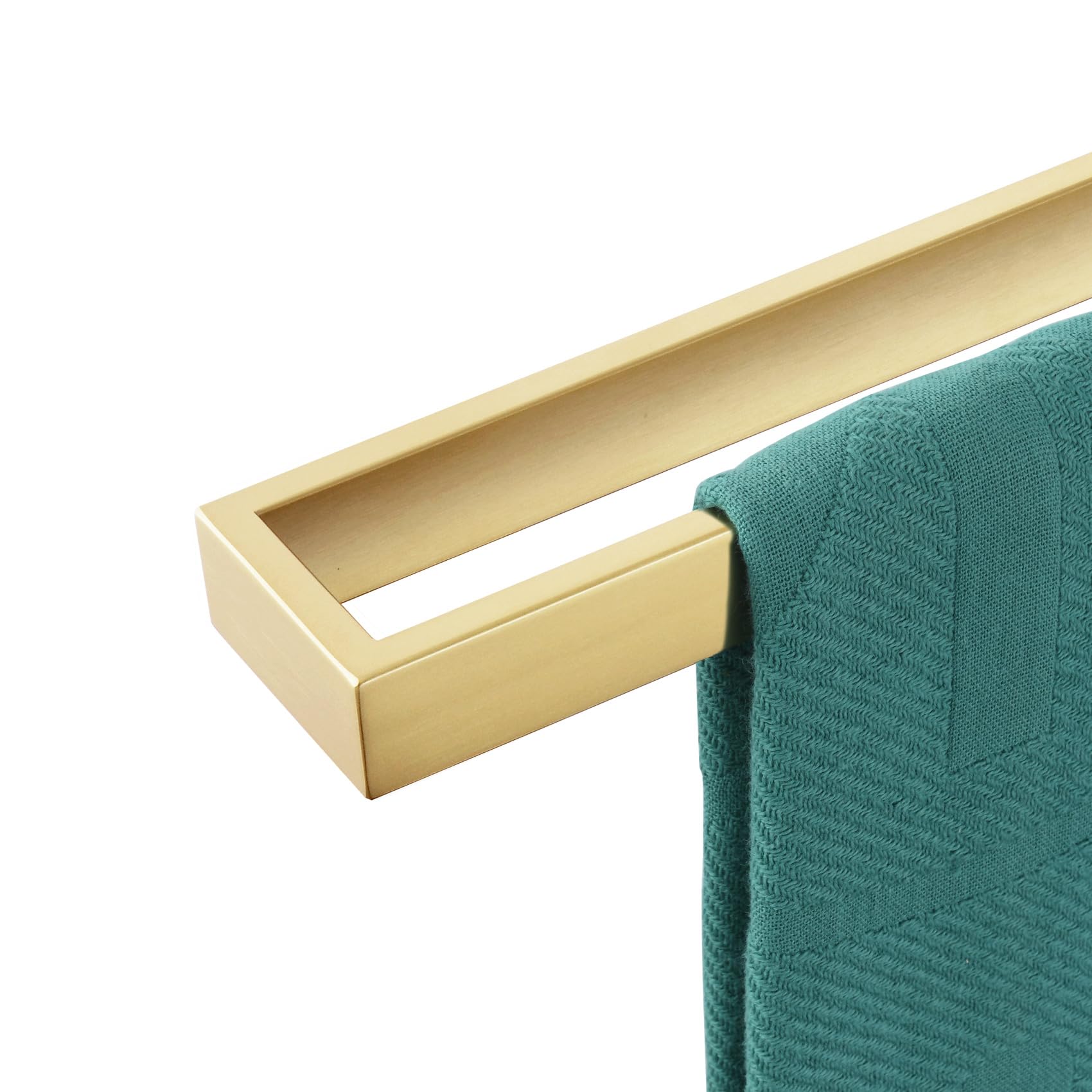Photo 1 of KOKOSIRI Towel Bar Brushed Gold Bath Towel Holder 16 Inch Kitchen Towel Hanger Rack Stainless Steel Bathroom Hardware Wall Mounted, 1 Pack B4008BG-L16