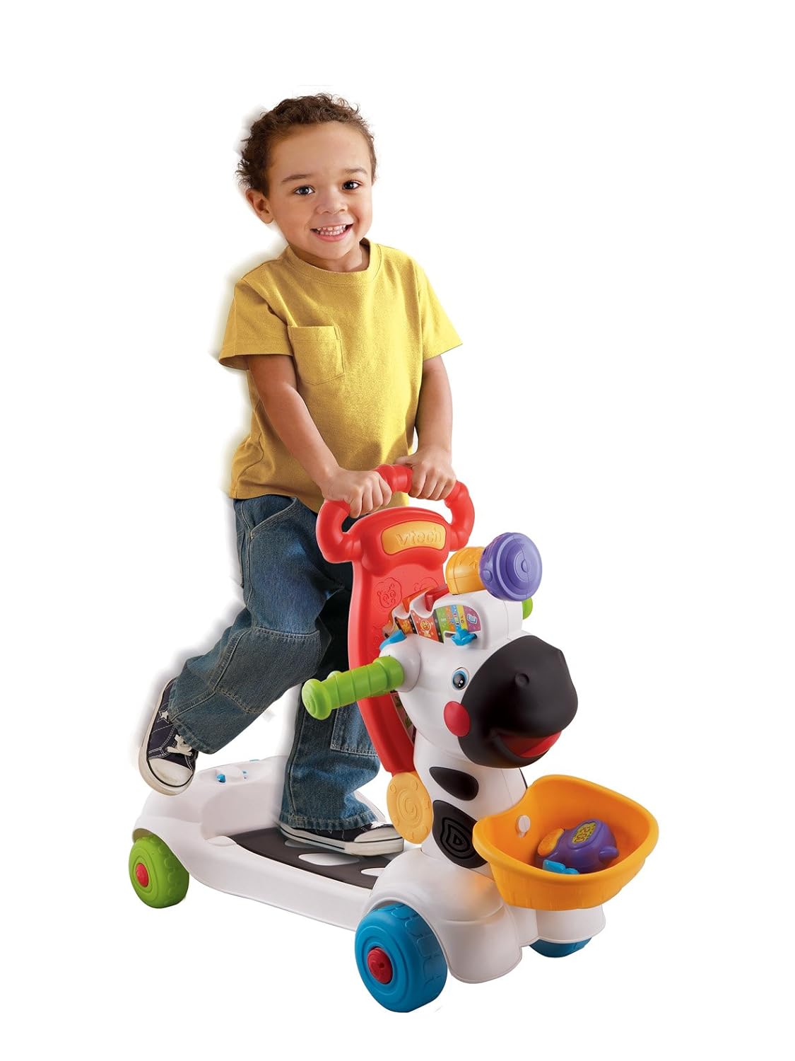 vtech 3 in 1 zebra scooter pink