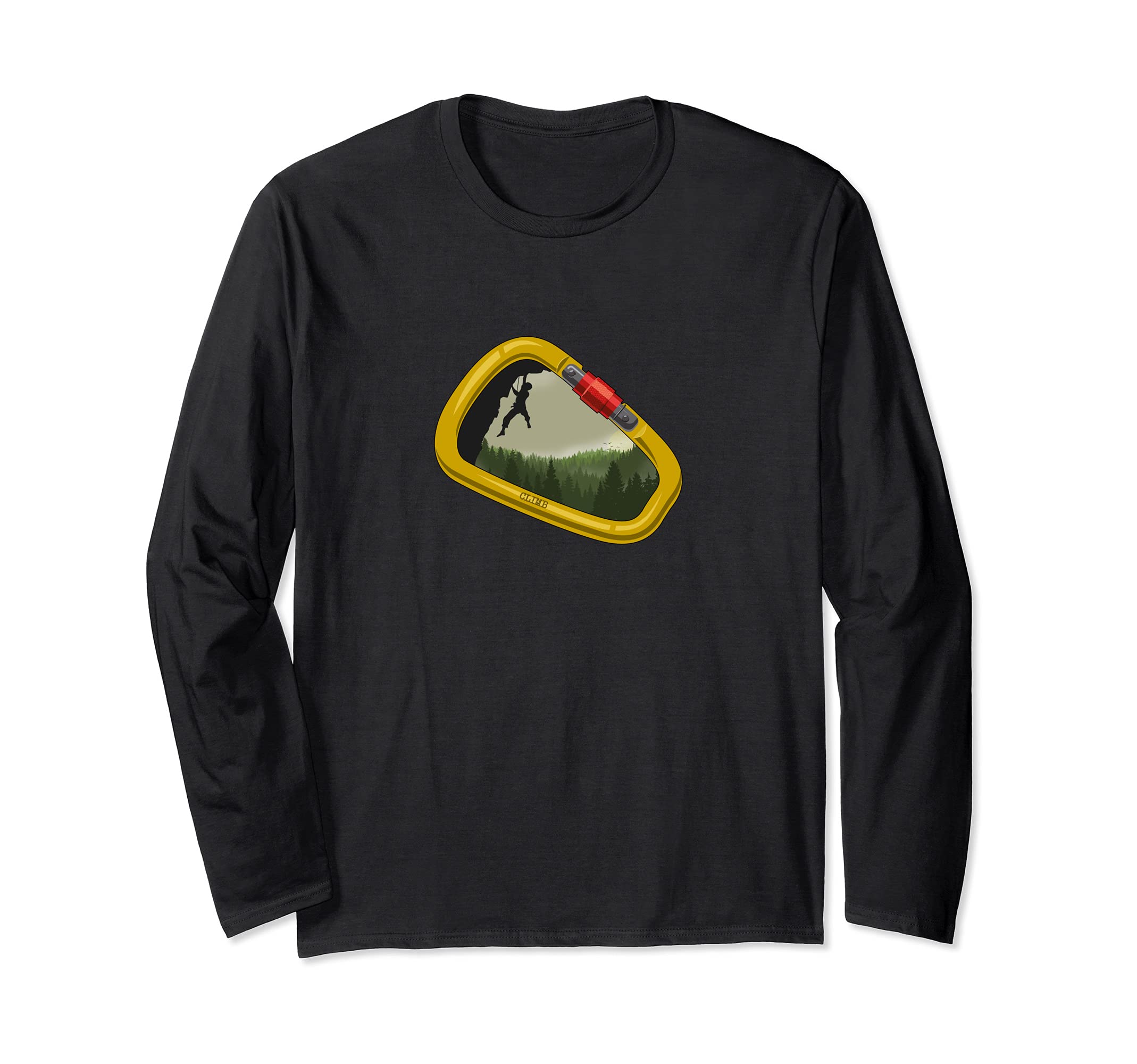 Rock Climbing Snap Hook Bouldering Climb Long Sleeve T-Shirt