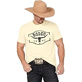 Western Cowboy Rodeo Shirts: Mens Vintage Cow Skull Graphic Tees Boho Country Concert Music T-Shirts