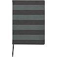 C.R. Gibson Charcoal Striped Leatherette Large Journal Notebook, 7.5" W x 10.25" L, 192 Pages