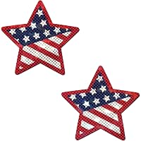 PASTEASE Patriotic Pasties - Fireworks Nipple Covers - All American Picnic BBQ Parade Outfit Accessory | Medical Grade, Waterproof, Latex Free & Made In USA Multi, Multi, One Size