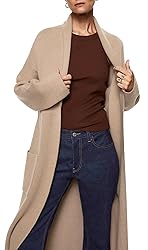 Womens Long Sleeve Maxi Cardigan Open Front