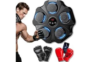 Vivedrre 2025 Upgraded Music Boxing Machine - Interactive Punching Trainer, Large Size Wall Mounted Electronic Boxing Target with Adult & Kids Gloves, 9 Modes & 9 Speeds for Adults & Kids