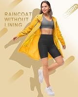 33,000ft Women's Rain Jacket Lightweight Hooded Waterproof Packable Yellow XL/16 view 2