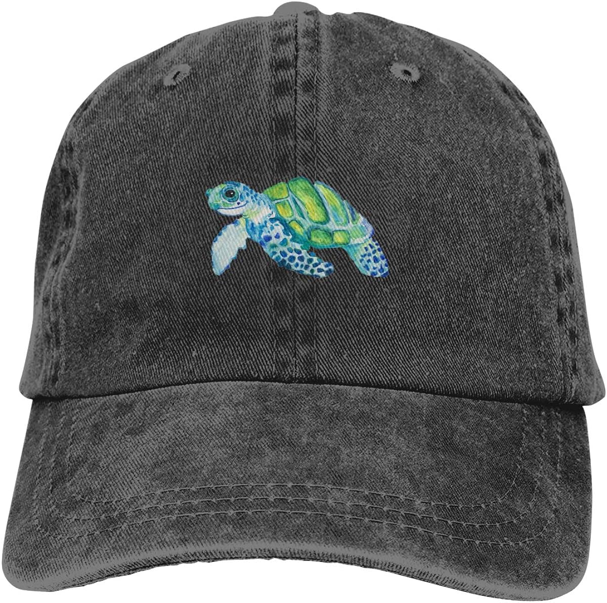 Watercolor Sea Turtles Art Classic Adjustable Denim Cap Baseball Cap