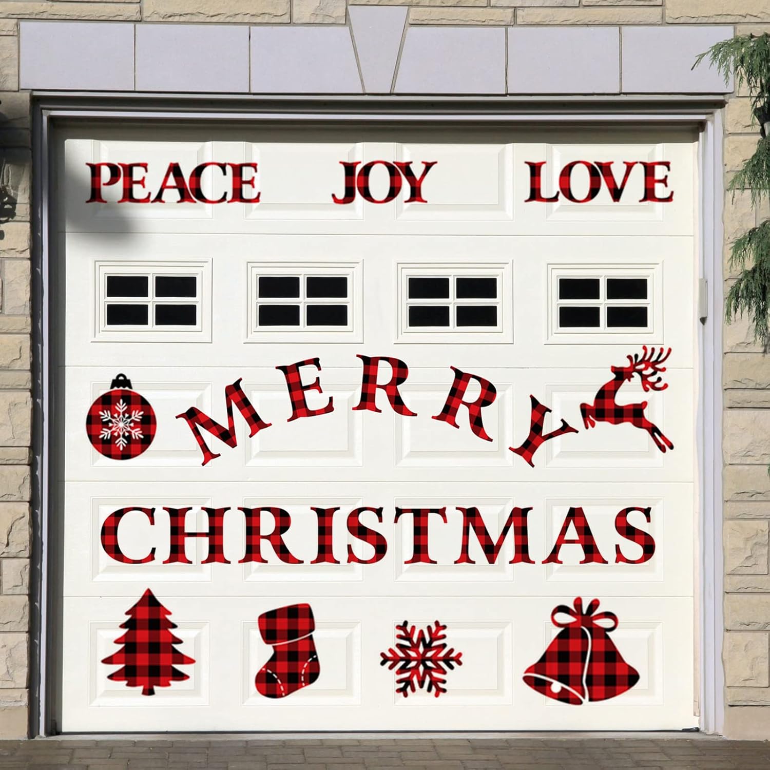 Garage Door Decorations - 23 Pcs Magnetic Christmas Garage Door Decorations Merry Christmas Garage Door Magnets Xmas Garage Door Decor Car Magnets Stickers Christmas Refrigerator Magnets Decals