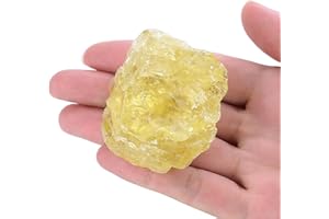 XIANNVXI Citrine Crystals 1.8-2.2" Large Raw Crystals and Healing Stones Natural Rough Crystal Rocks for Decor Gifts Tumbling Cabbing Polishing Fountain Rocks 1PCS