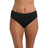 Solid Mid Waist Hipster Bikini Swimsuit Bottom