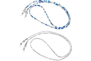 humlbird 2 Pcs Glasses Chain Mask Lanyard Strap Mask Chain Face Mask Holder Around Neck Eyeglass Chain for Women Stylish