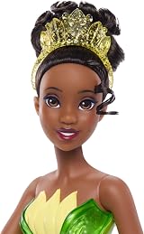 Mattel Disney Princess Tiana Posable Doll with Sparkling Outfit HLW04 view 4