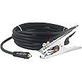 150 Amp Welding Ground Clamp Lead Assembly - Dinse 10-25 Connector - #4 AWG 100% Copper Cable (15 FEET)