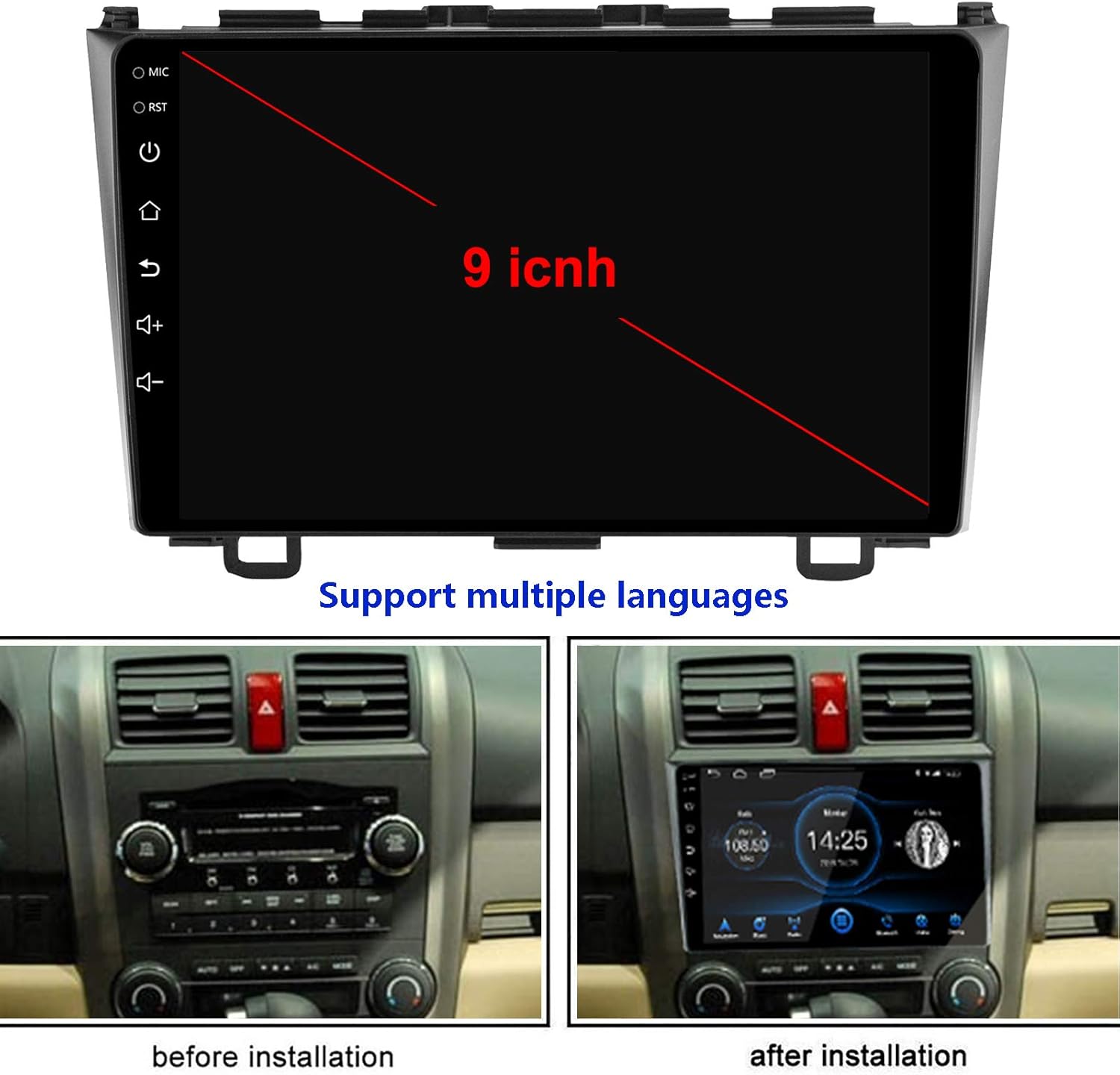 LEXXSON Android 10.1 Car Stereo for Honda CRV 2007 CRV 2008 CRV 2009