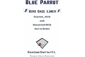150ct (Sheets) Bird Cage Liner Blue Parrot Bird Cage Liner Round-Square and Rectangle Custom Cut to Order #40 and #60lbs (Coated up to 24x30)Q