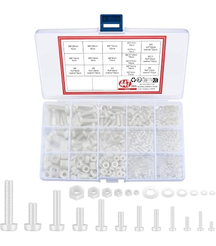 Hillman 2566 1/4-20 Hex Nuts - 30-Pack White Nylon Lock Nuts
