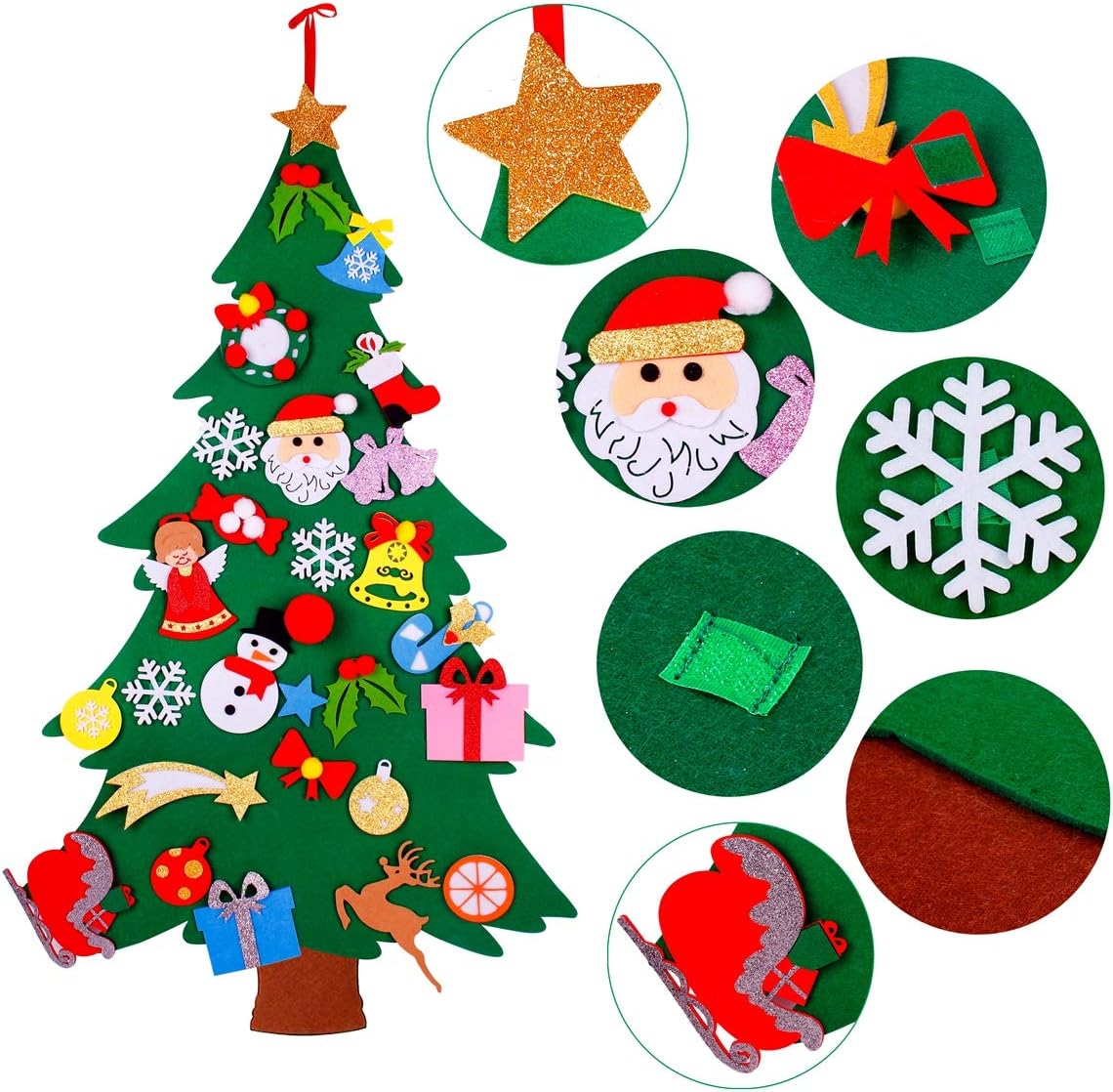 FengRise Felt Christmas Tree Decorations - Image 5