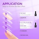 gelike ec 6 in 1 Nail Glue Gel Base Coat Top Coat Set 2x8ml Ultra Shine view 7