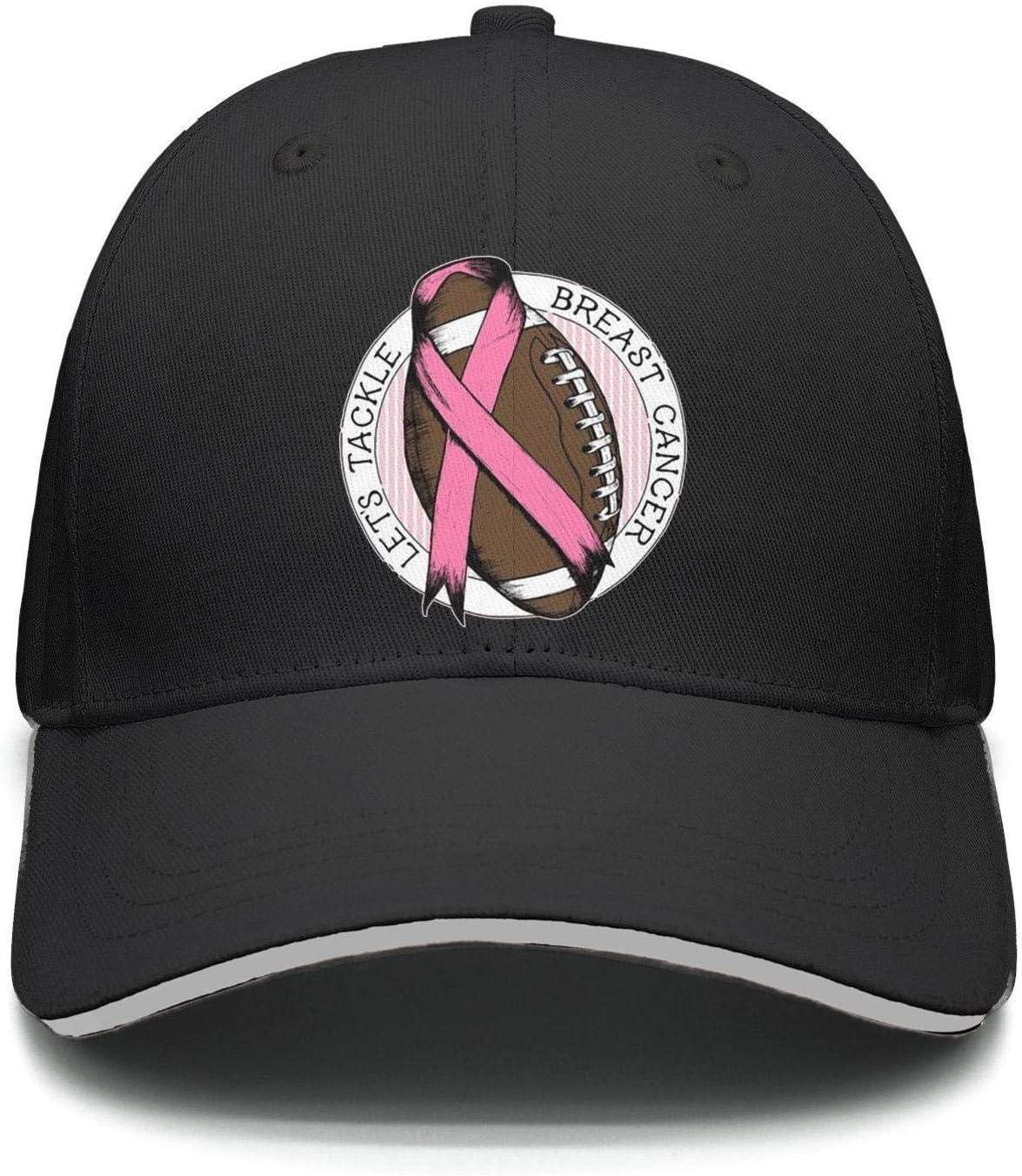 Men Women Baseball Cap Lightweight Pink Ribbon Breast Cancer Awareness Flag
