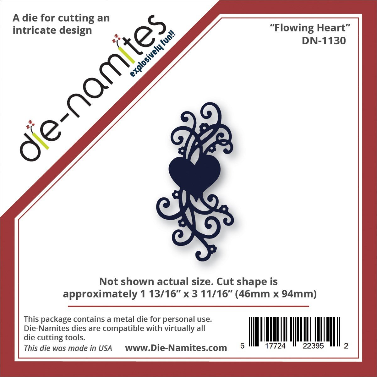 die-namites Flowing Heart Universal Cutting Die