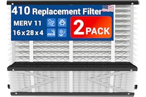 LUXUNIK 2 Pack, 410 Replacement Air Filter, Nominal Size: 16x25x4, Actual Size: 16.04"x27.91"x3.91" HVAC Furnace Filter, Compatible with AprilAire Models 1410, 1610, 2410, 2416, 3410, 4400, MERV 11