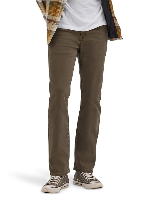 Wrangler Authentics Men's Classic 5-Pocket Regular Fit Flex Jean, Olive, 50W x 30L