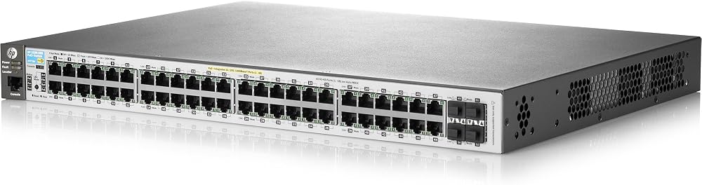 HP 2530-48G-PoE+ Switch J9772A 48 Gigabit Ethernet PoE+ Ports 128MB RAM