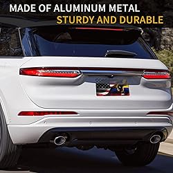 American Flag and Ecuador Flag License Plates for