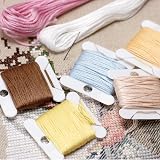 Epesl Embroidery Floss Organizer 24-Grid Box with 40 Bobbins & Stickers view 5