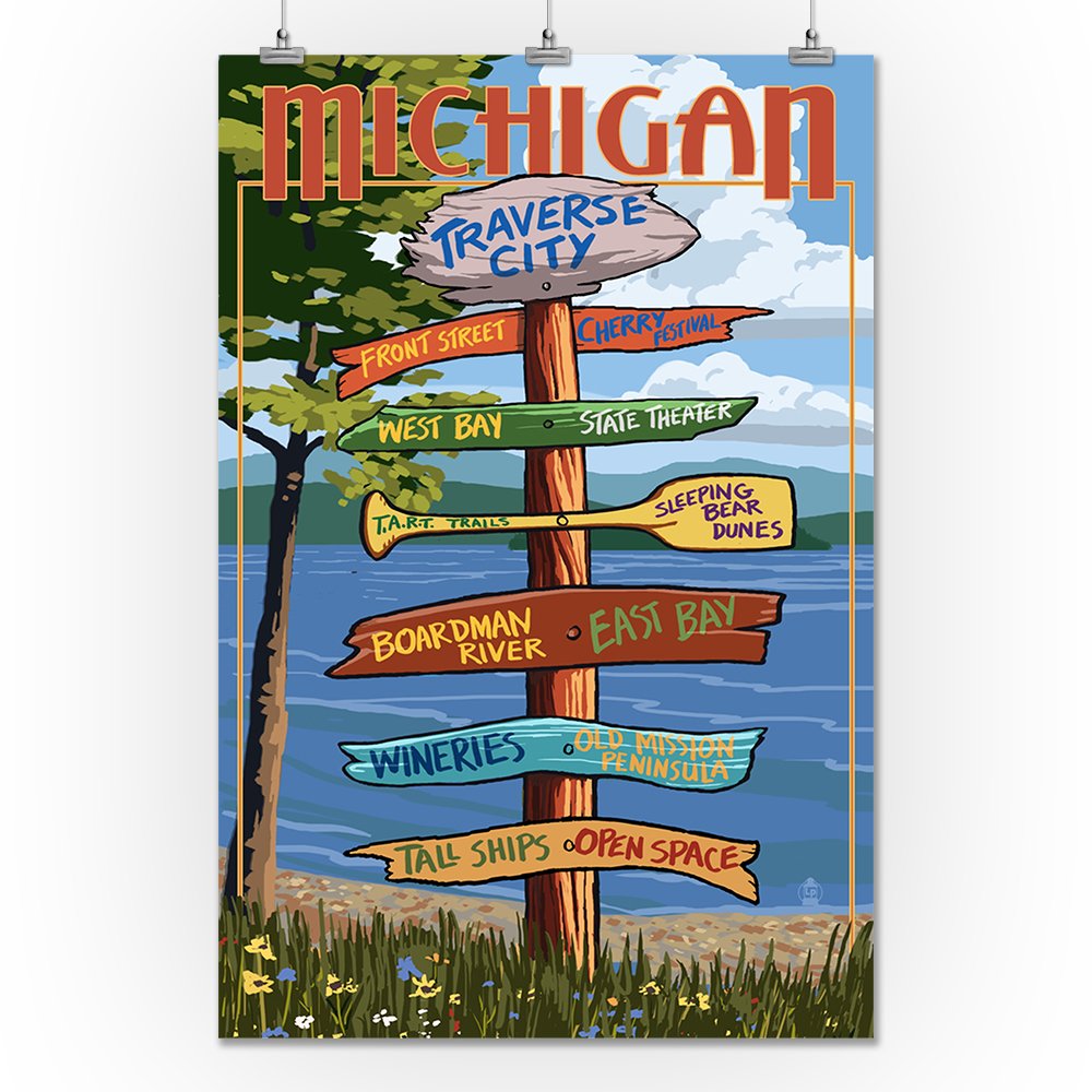  Traverse City Michigan Destinations Sign
