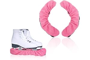 Klmnop Ice Skate Blade Cover, Absorbent Terrycloth Skate Guards Skate Cover for Ice Skates, Figure Skates and Hockey Skates Suitable for Kids Youth Adult