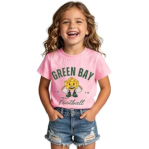 JOYTHREADS Boys Girls Football Shirt Kids Cute Game Day Mascot Tee 2-7Y | Soft cotton blend, comfortable fit, short sleeves a
