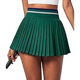 IUGA Pleated Tennis Skirt High Waisted Golf Skirts for Women with Pockets Athletic Skirt Skort with Built-in Shorts