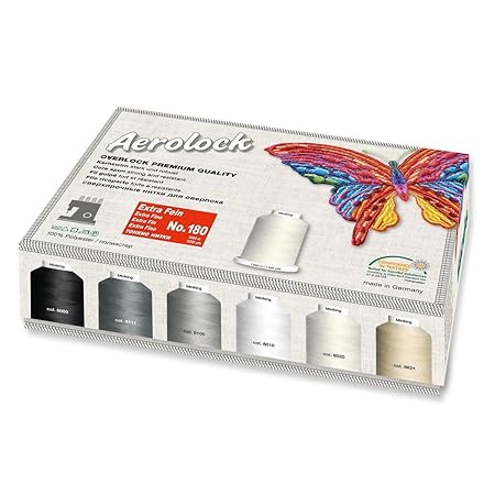 MADEIRA-Box Aerolock Nr. 180: 24 x 2.000 m Miniking Spulen - Multi - Hühnerspulen - 9119B