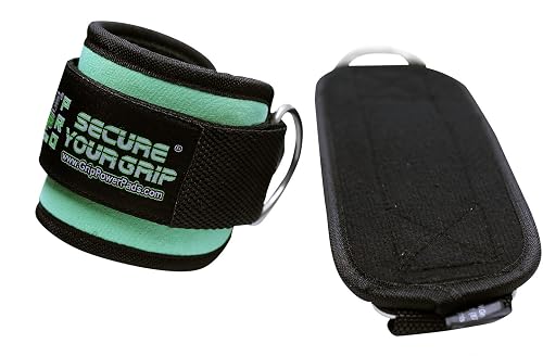 Grip Power Pads Padded Ankle Straps For Cable Machines - Adjustable Neoprene Cuffs With Double D-Ring, Chrome Finish - View #5
