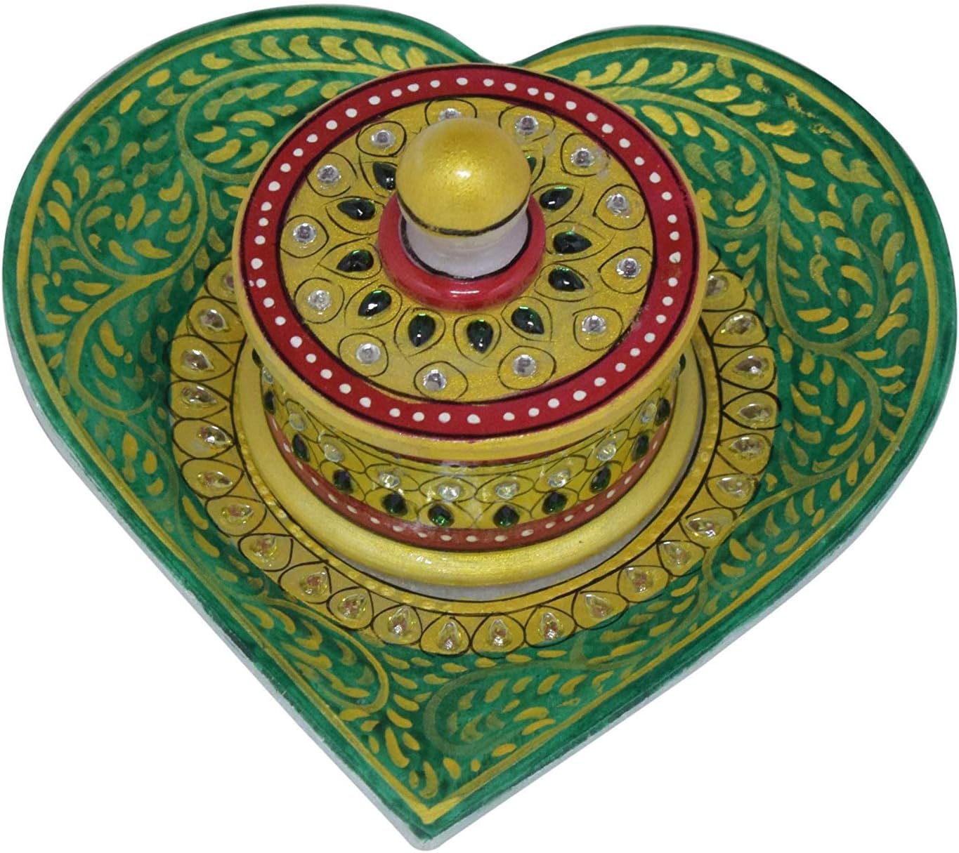 Rathore Handicrafts 1 dibbi Bowl with Marble Tray; MIN-149