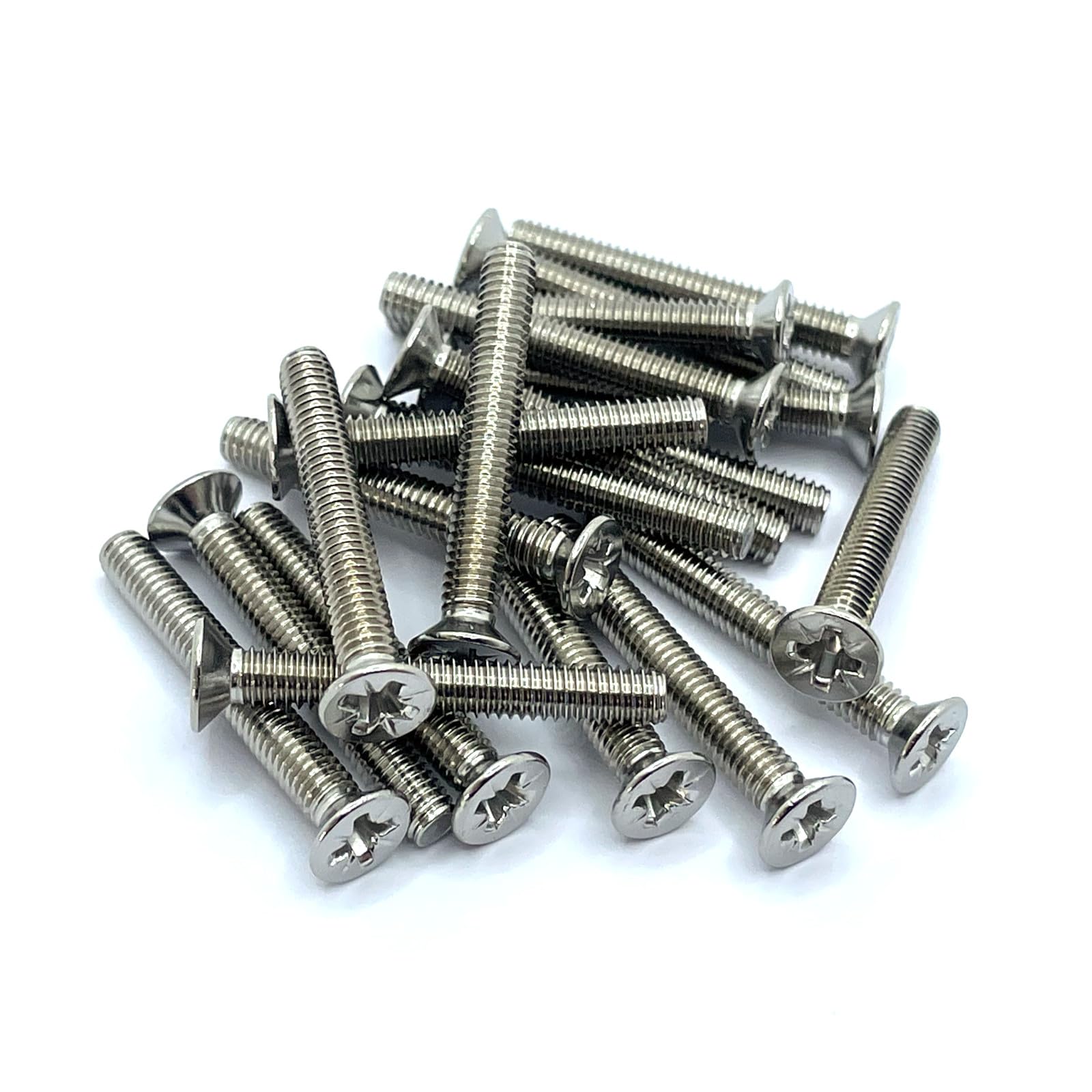 M4 x 30mm Countersunk Machine Screw DIN965 - A4 (316) Stainless Steel (Pack of 20)