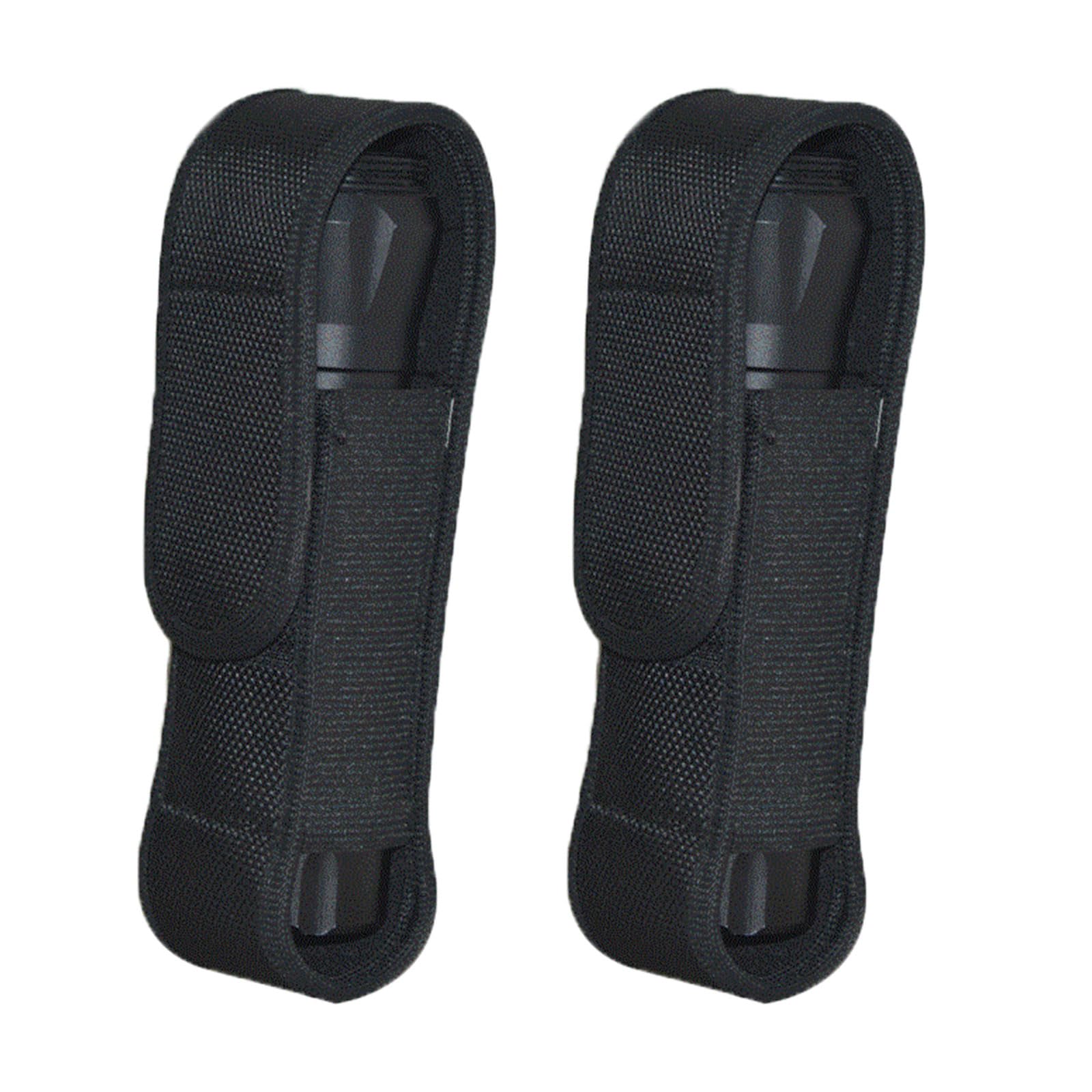 BDHI 2pcs Flashlight Pouch - Actical Torch Pouch Holster LED Holder Nylon for Outdoor Camping Hiking Hunting (Y226-2)