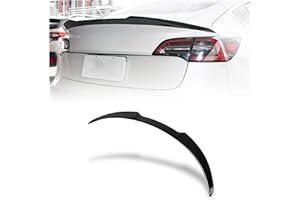 AeroBon Gloss Black Rear Trunk Spoiler Compatible with 2017-2023 Tesla Model 3 Spoiler (Speed Style)
