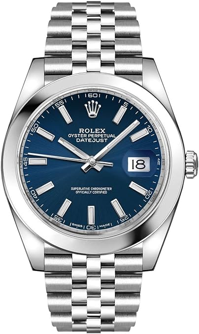 Rolex Datejust 41 126300 - Reloj de pulsera para hombre (esfera de acero azul)