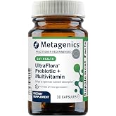 Metagenics UltraFlora Probiotic + Multivitamin with Chromium, 30 Count | Probiotic + 19 Essential Vitamins and Minerals, Digestive Health, Energy, Metabolism, Immune Health, GLP-1 Friendly**