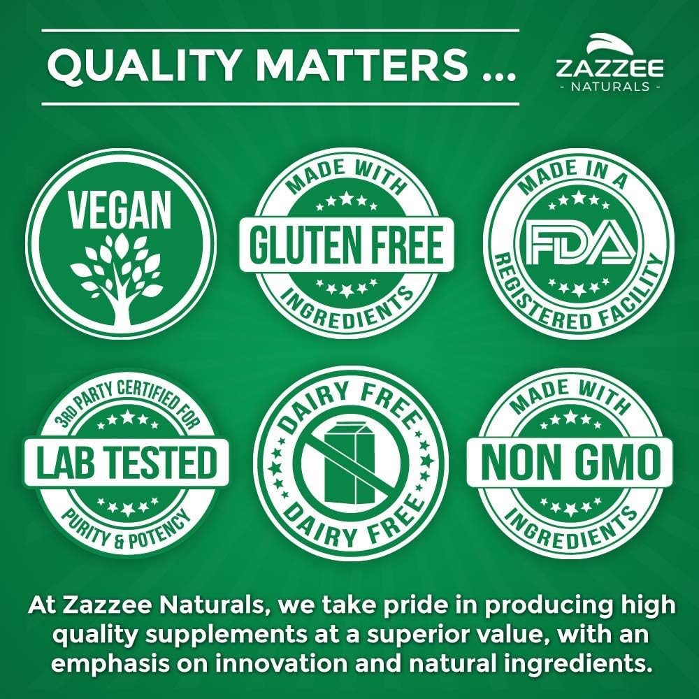 Zazzee Grape Seed Extract 20,000 mg Strength, 180 Vegan Capsules, 95% Polyphenols (Proanthocyanidins), Potent 50:1 Extract, 400 mg per Capsule, 6 Month Supply, Non-GMO and All-Natural: Health & Personal Care