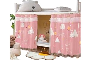 Navhao 2 Panels,Bottom Bunk Bed Curtains Cloth Breathable Bed Canopy Students Curtain Shading Nets for Single Bed