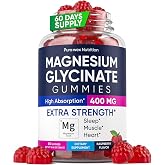 Magnesium Glycinate 400mg Gummies - Relax & Sleep, Men & Women, Raspberry | Bisglycinate for Women, Men & Kids, Sleep & Relax