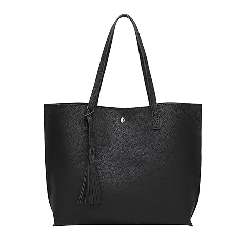 PB-SOAR Damen Mädchen Fashion Shopper Schultertasche Schulterbeutel Henkeltasche Handtasche Einkaufstasche aus Kunstleder 36x