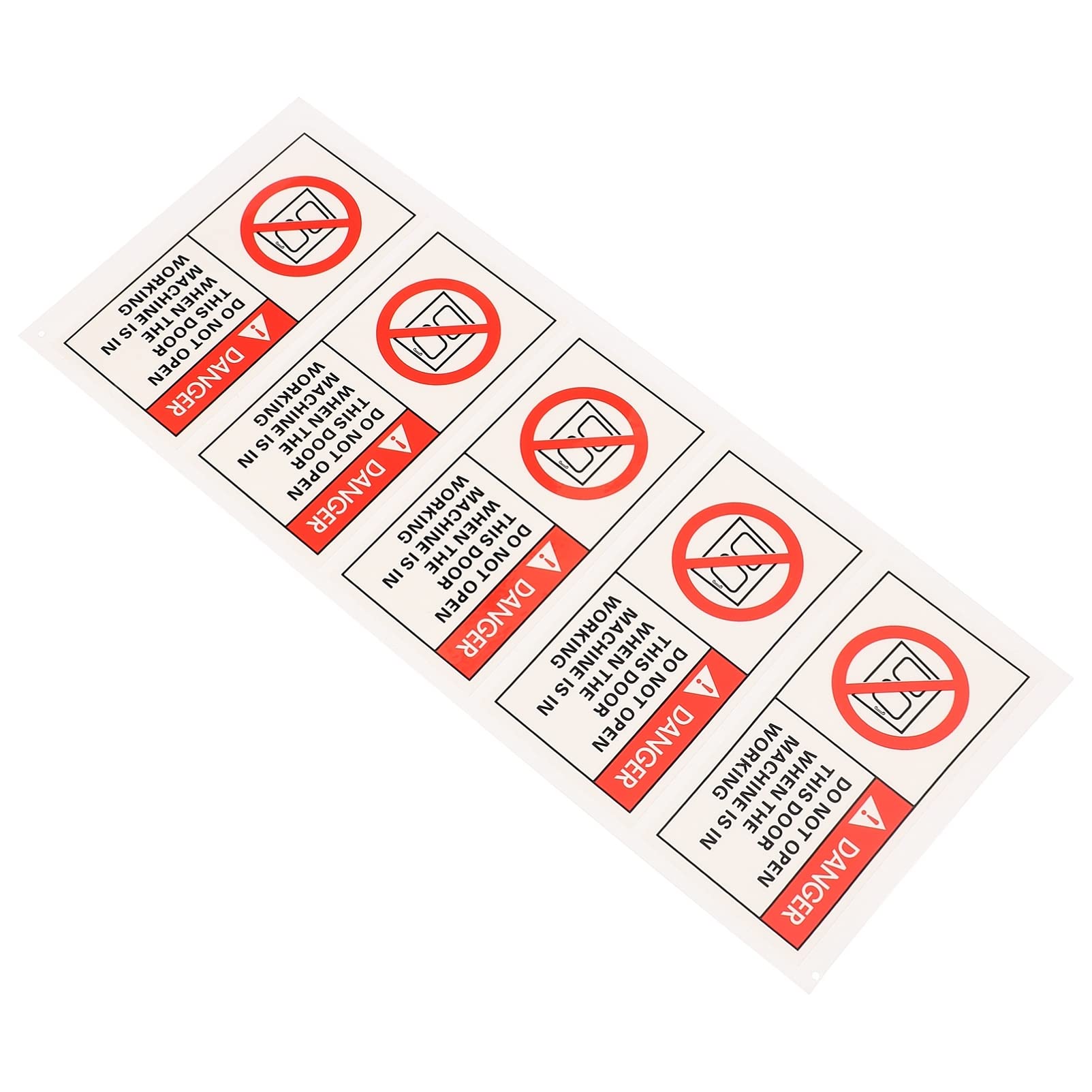 iplusmile Machine Warning Decal Caution : 5pcs Do Not Open This Door Warning Sign Warning Stickers Machine Warning Label Set